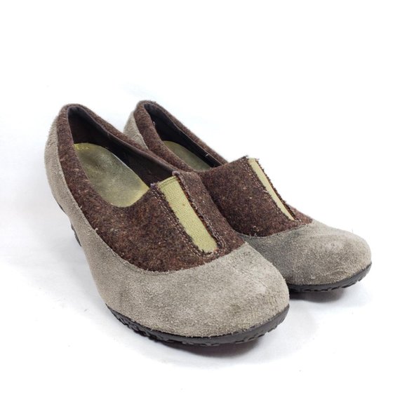 Merrell Tulip Grey Wedge Pump Heels Shoes Women's - Picture 2 of 7